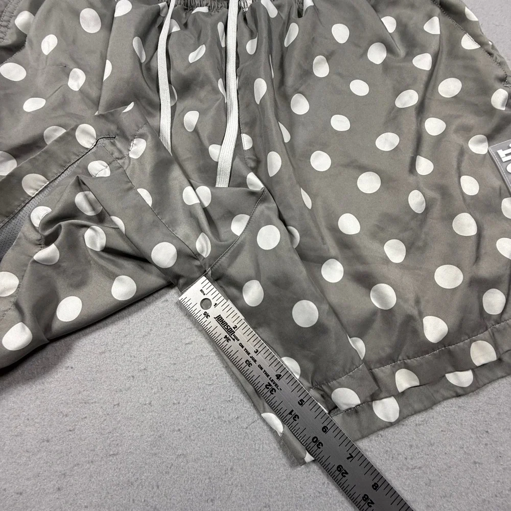 Nike Mens Gray White Polka Dot Just Do It Shorts XXL Mesh Lined Drawstring